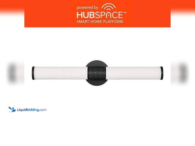 Lot 49-5452429 - Hampton Bay
PENROSE 24 in. SMART Matte Black Perforated LED Vanity Light Wireless Powered by Hubspa...