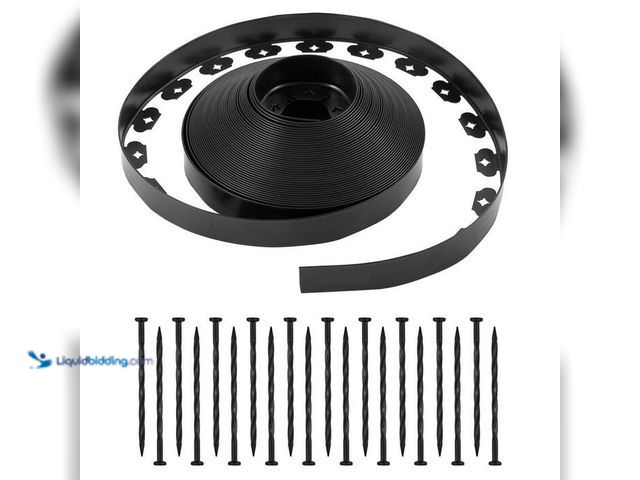 Lot 49-2024842 - Lot of (SVOPES 100 ft. x 1.6 in. Plastic Garden Edging with 120-Spikes, Flexible No-Dig Lawn Border ...