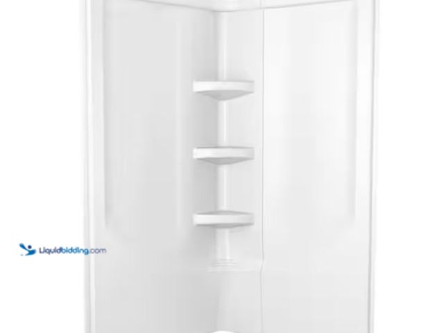 Lot 49-1568386 - Delta 38 in. W x 73.88 in. H 2-Piece Direct-to-Stud Corner Shower Wall Surrounds in White Model # B6...