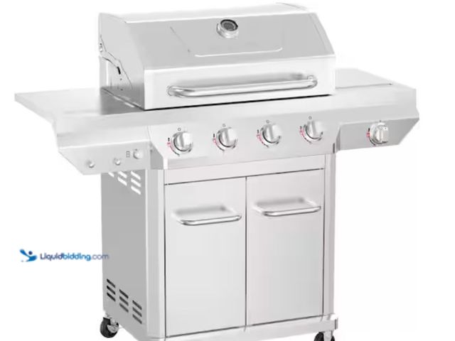 Lot 49-1623831 - Nexgrill 4 Burner Stainless Steel Propane Gas Grill with Side Burner, Model # 720-0830XF, Unused, Ha...
