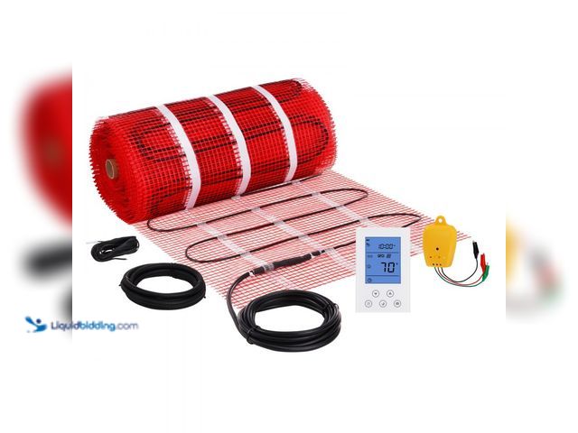 Lot 49-1625334 - VEVOR Floor Heating Mat,100Sq.ft. 14℉-113℉ Electric Radiant Floor Heated Warm System with Digital Fl...