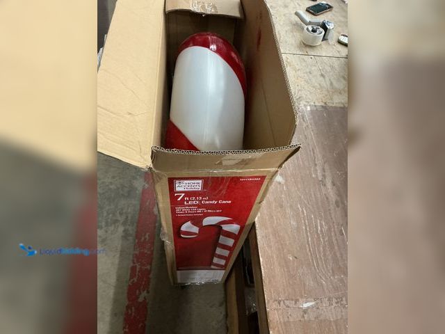 Lot 49-3529084 - 7ft LED Candy Cane Christmas Decoration (attachments included) (unable to test) Used