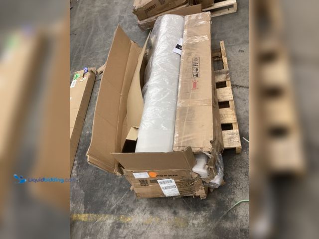 Lot 49-5406623 - Beige Upholstered Bed Frame, With Charging Station, Model#330112-00-24A-HXL, Unused, No Factory Pict...