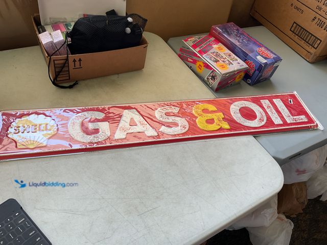 Lot 49-1971425 - Other NEW METAL COLLECTOR SIGN “SHELL GAS &amp; OIL” MEASURES APPROXIMATELY 3FT BY 6 INCH