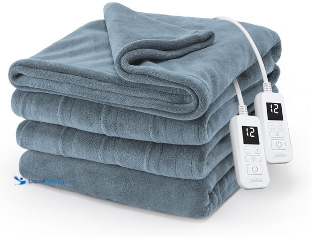 Lot 49-1566945 - Sunbeam Electric Royal Luxe Microplush Heated Blanket 12 Heat Settings, 12-Hour Selectable Auto Shut...