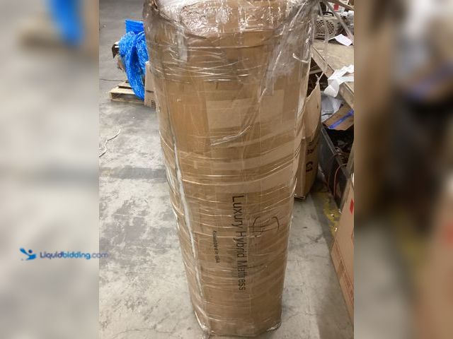 Lot 49-5452207 - Luxury Hybrid Mattress. Item is used and dirty.