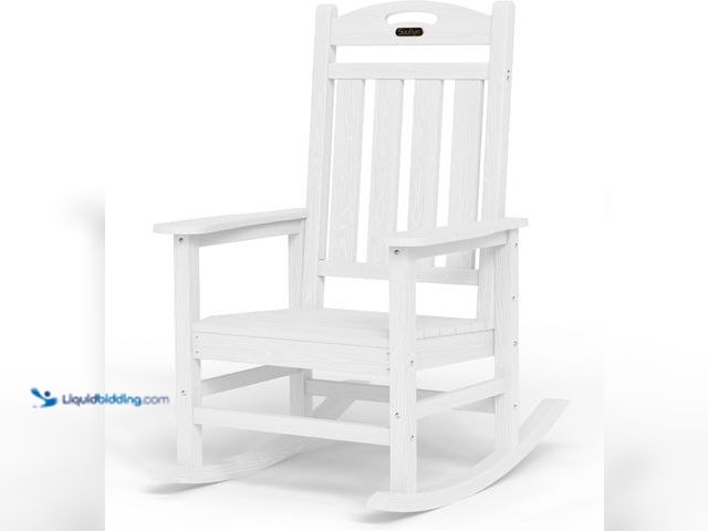Lot 49-5546544 - Oversized Outdoor Rocking Chair, High Back Patio Rocking Chair, HDPE All Weather Resistant Rocking C...