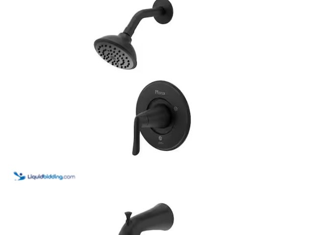 Lot 49-1628226 - Pfister Willa 1-Spray Patterns with 1.8 GPM 4.438 in. Wall Mount Rain Spray Fixed Shower Head in Spo...
