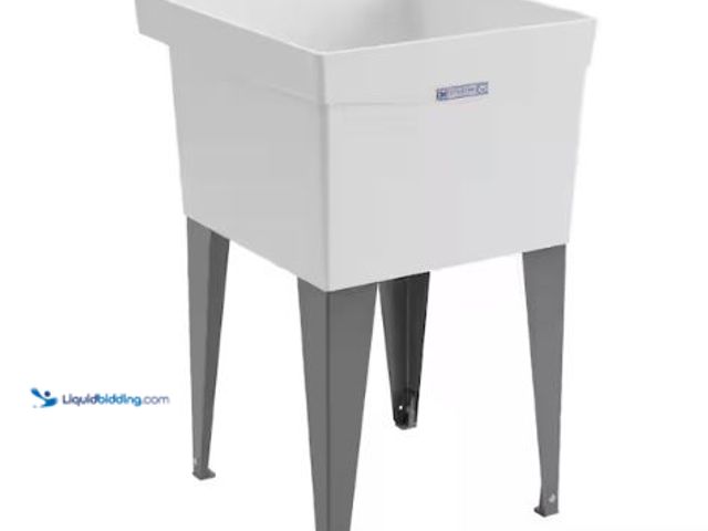 Lot 49-1630768 - MUSTEE Utilatub 24 in. x 20 in. Structural Thermoplastic Floor-Mount Utility Tub in White Model # 19...