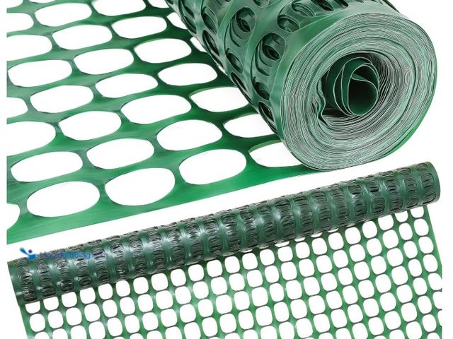 Lot 49-1516425 - Houseables Fencing, Temporary Fence, Snow Fence, 4x100' Feet, 10.55 lb/roll, Green Plastic Fencing, ...