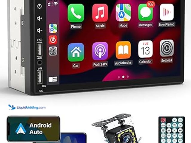 Lot 49-5453892 - Leadfan Double Din Car Stereo Radio Support Apple Carplay&Android Auto, 7inch HD Touchscreen Double ...