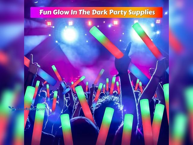 Lot 49-3527748 - 48 Pcs Foam Glow Sticks, Glow Sticks Bulk with 3 Modes Colorful Flashing, Light Up Baton Wands for K...