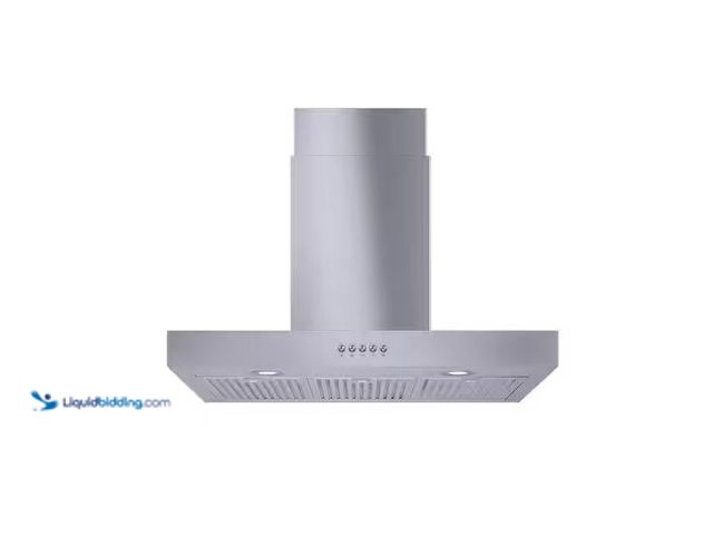Lot 49-3600353 - Vissani Lora 30 in. 350 CFM Convertible T-Shape Wall Mount Range Hood in Stainless Steel with Charco...
