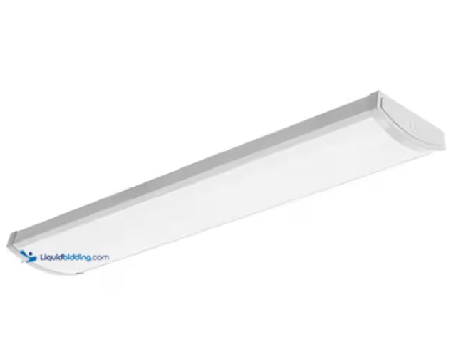 Lot 49-2000026 - Lithonia Lighting Contractor Select 4 ft. 5000 Lumens Integrated LED Dimmable White Wraparound Light...