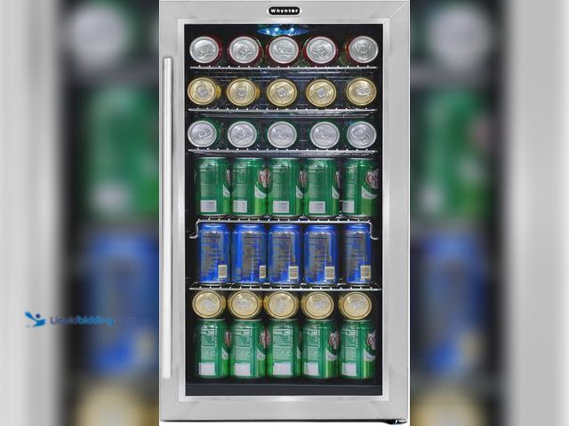 Lot 49-3515214 - Whynter Beverage Refrigerator with Double-Layer Glass Door, 127-Can 3.1 Cu Ft Freestanding Drink Min...