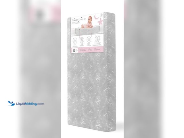 Lot 49-3464347 - Dream On Me Snooze Firm Fiber Baby Crib Mattress in Grey, Greenguard Gold and JPMA Certified, Fits A...