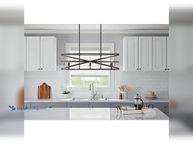 Lot 49-5552088 - Home Decorators Collection
Sarolta Sands 6-Light Black Kitchen Island Pendant Light Fixture with Li...