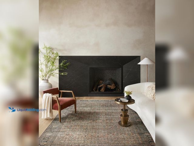 Lot 49-3532423 - Loloi Adrian Collection ADR-03 Terracotta/Multi 7'-6" x 9'-6", .19" Thick Area Rug Used