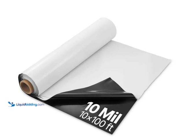 Lot 49-3614489 - VEVOR 10 Mil Plastic Sheeting Heavy Duty 10' x 100', Thick Plastic Sheeting Roll, Plastic Drop Cloth...
