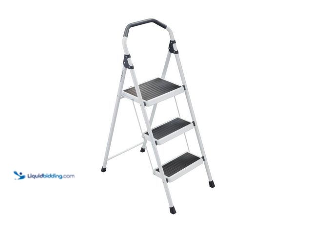 Lot 49-5447782 - Gorilla Ladders 3-Step Steel Lightweight Step Stool Ladder 225 lbs. Load Capacity Type II Duty Ratin...