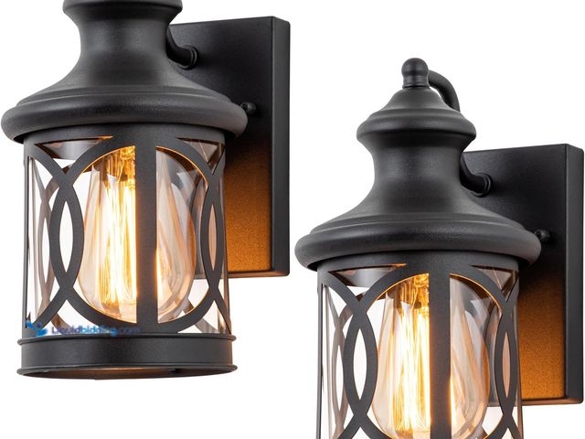 Lot 49-3529152 - 2-Pack Outdoor Wall Lights, Porch Lights, Waterproof Outdoor Wall Sconce, Exterior Light Fixture Mat...