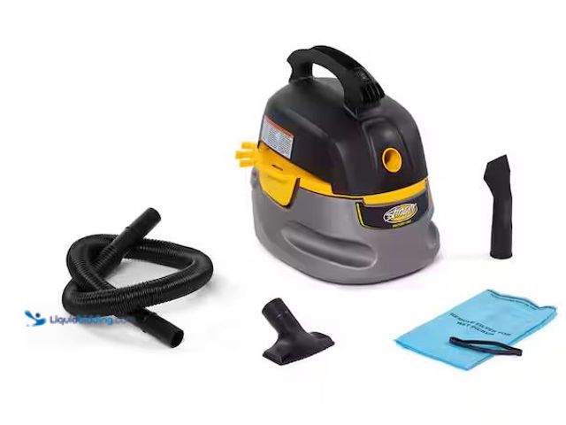 Lot 49-1548063 - Stinger 2.5 Gal. 1.75 Peak HP Small Shop Vacuum Wet Dry Vac with Filter Bag, Hose, Utility and Car N...