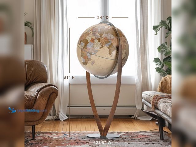 Lot 49-1524114 - Waypoint Geographic
Versus 51 in. x 24 in. Diameter Antique Apricot Floor Globe, Model # WP61121, N...
