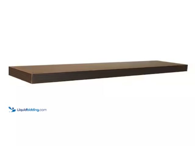 Lot 49-2006593 - Home Decorators Collection 42 in. W x 10 in. D Espresso Decorative Floating Wall Shelf, Model # 9085...