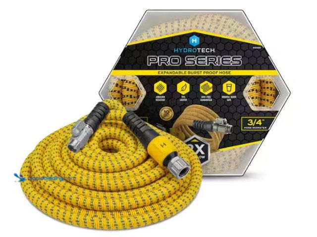 Lot 49-1624394 - Hydrotech Pro Series 3/4 in. x 100 ft. Heavy Duty Garden Water Hose, Lightweight, Expandable Model #...
