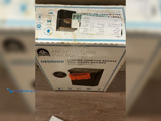 Lot 49-5449486 - Architectural Mailboxes
Designer Venetian Bronze with Brushed Brass, Medium, Steel, Locking, Wall M...