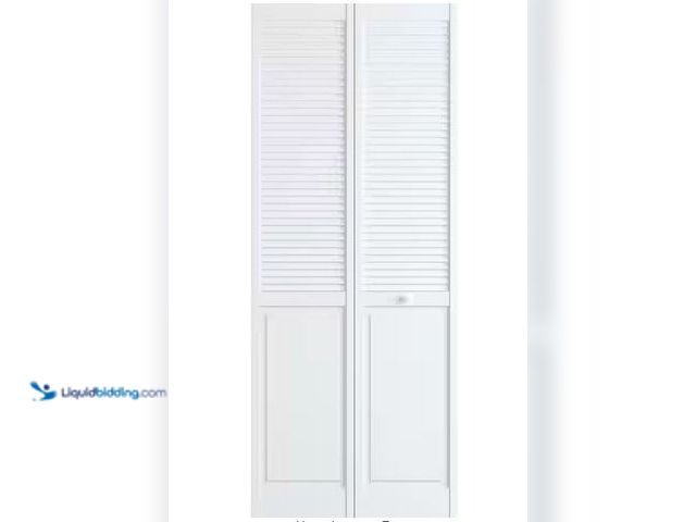 Lot 49-1576756 - Veranda 24 in. x 80 in. Louver/Panel Pine White Interior Closet Bi-fold Door Model # 3115119, Unused...