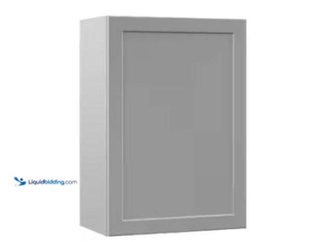 Lot 49-1518007 - Hampton Bay Designer Series Melvern Assembled 21x30x12 in. Wall Kitchen Cabinet in Heron Gray Model ...