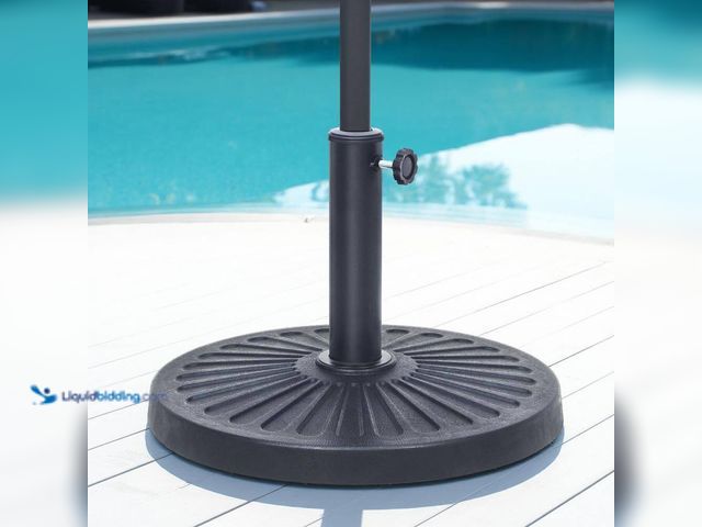 Lot 49-5414820 - maypex 27 lbs. Heavy-Duty Patio Umbrella Base in Black Model # 300023-V1 unused