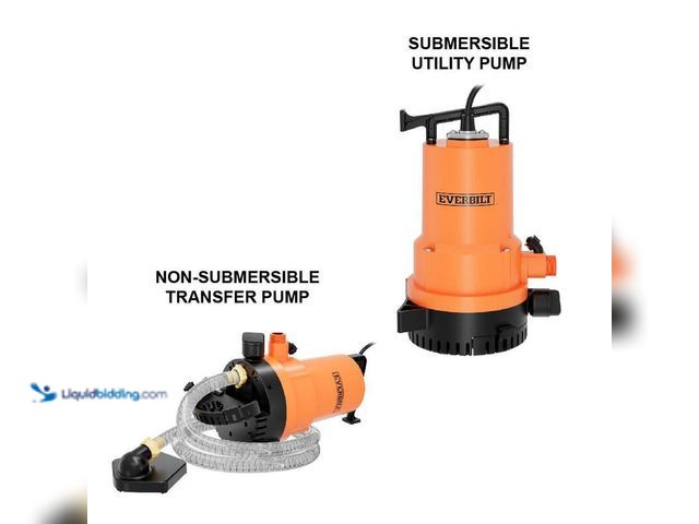 Lot 49-5412686 - Everbilt 1/4 HP 2-in-1 Submersible Utility and Transfer Pump, Used, Tested works.