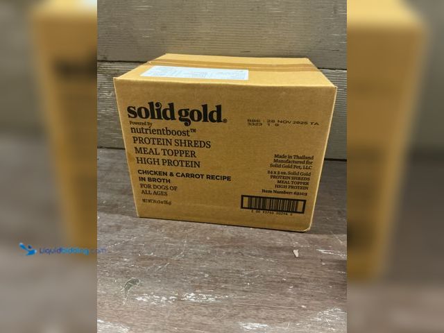 Lot 49-5487244 - Solid Gold Protein Shreds Meal Topper 12packs 3oz New