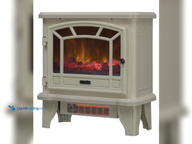 Lot 49-3432084 - duraflame Infrared Quartz Electric Fireplace Stove Heater, Cream, Model # B012O7VLWW, Unused, Works....