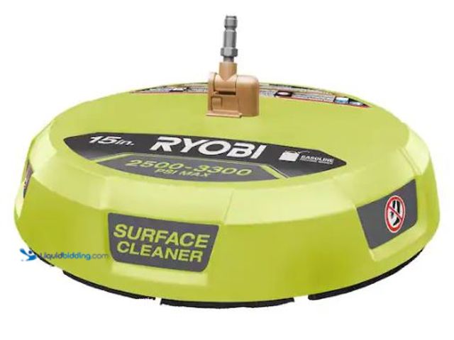 Lot 49-1549174 - RYOBI 15 in. 3300 PSI Surface Cleaner for Gas Pressure Washer, Model # RY31SC01, Slightly used.  Ref...