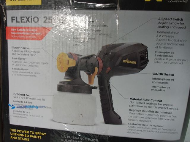 Lot 49-1629117 - Wagner Flexio 2500 Electric Handheld HVLP Paint Sprayer, Model # 2409509, Used, Has attachments. (NO...