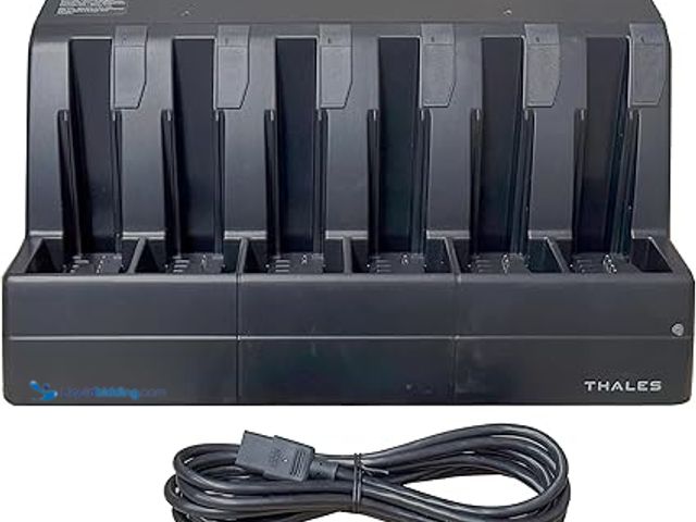 Lot 49-3465219 - Thales 6 Bay Battery Charger for PRC-148 Radios | Part Number 1600689-1 | Software Version 1.07D Mod...