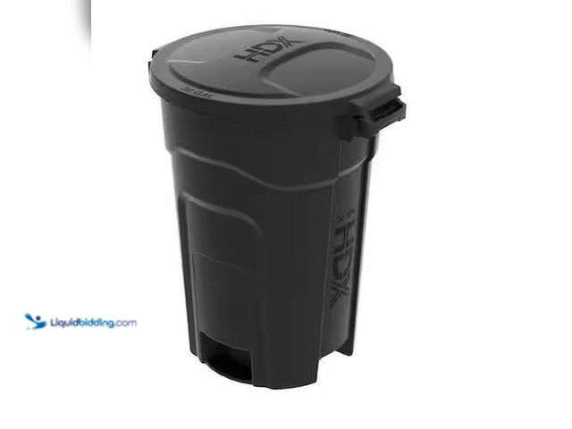 Lot 49-3566858 - HDX
32 gal. Black Heavy Duty Outdoor Trash Can, Unused with scuffs, no lid