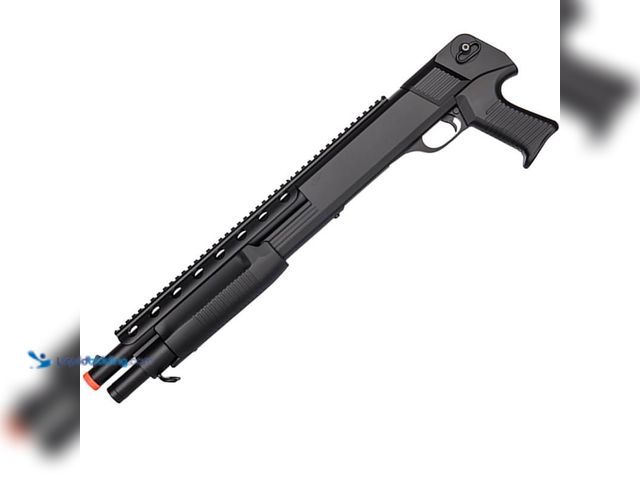 Lot 49-1820410 - Double Eagle Pump Action Spring Powered Airsoft Shotgun - NEW - The magazine capacity is 20 rounds w...