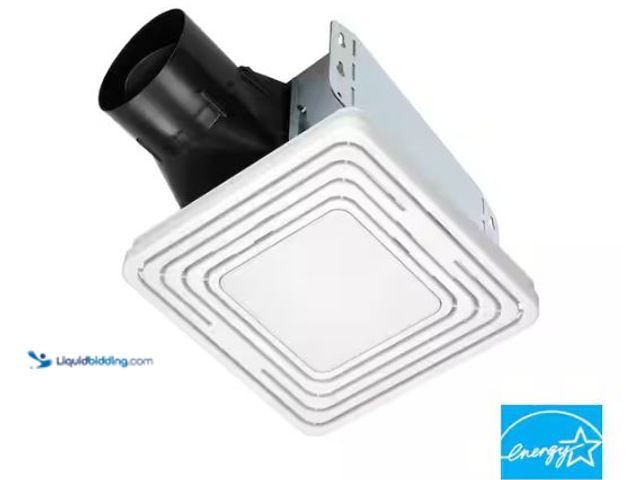 Lot 49-3610826 - Broan-NuTone Room side Series, White, 50 CFM, No Cut- Room side Installation Bathroom Fan with Light...