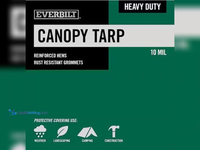 Lot 49-1569183 - Everbilt 10 ft. x 20 ft. Heavy Duty Black Canopy Tarp, Model # 1020CA, Unused.  Ref#SBS0114