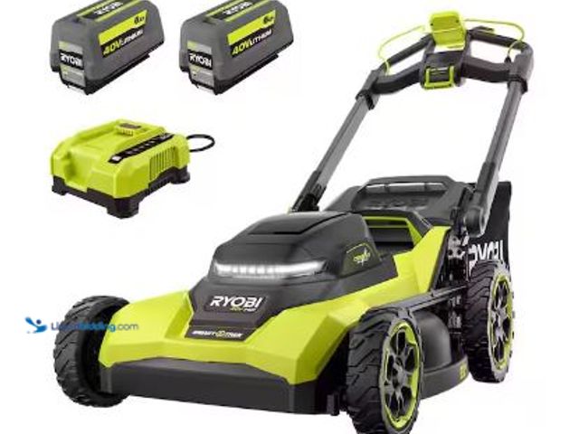 Lot 49-1625498 - RYOBI 40V HP Brushless 21 in.Cordless Walk Behind Multi-Blade Self-Propelled Lawn Mower w/ (2) 6.0Ah...