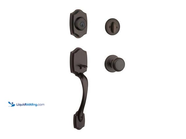 Lot 49-5452246 - Kwikset
Belleview and Cove Venetian Bronze Entry Door Knob Handleset and Single Cylinder Deadbolt f...