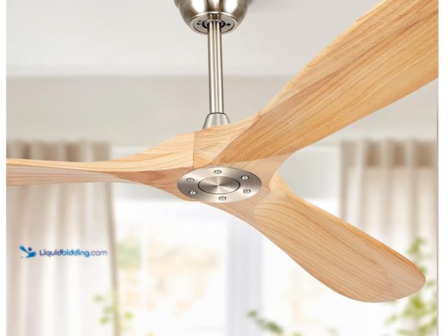 Lot 49-1571281 - BOOSANT 60” Ceiling Fans Without Lights, Wood Ceiling Fan with Remote Control No Light, Outdoor Prop...