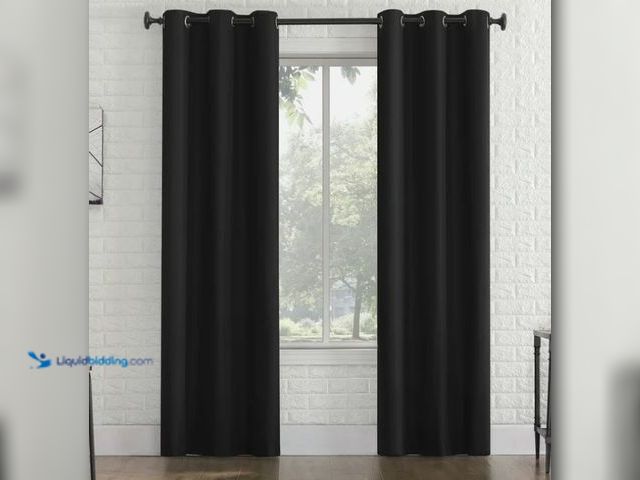 Lot 49-1627106 - Lot of (2) Sun Zero Arlo 2-Piece Textured Thermal Insulated Room Darkening Grommet Curtain Panel Pai...