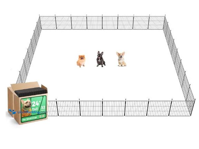 Lot 49-1553992 - FXW MiniPaws Unleashed Dog Playpen for Yard & RV Camping, Expandable 24-inch 32 Panels for Puppies a...