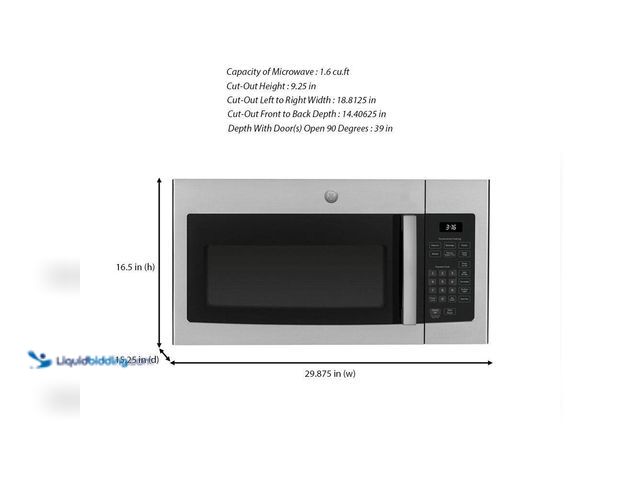 Lot 49-5413851 - GE
1.6 cu. ft. Over-the-Range Microwave in Stainless Steel UNUSED