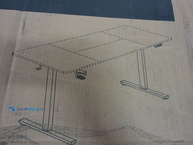 Lot 49-3473689 - White Standing Desk, Model # EN1W-4P79(2/2), Unused, No Top, Bottom Frame Only.  Ref#BULK1126